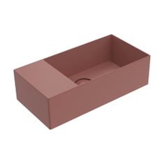 Immagine di Flaminia APPLIGHT 5025 SX lavabo L.50 P.25 cm, sospeso con piano rubinetteria a sinistra, senza troppopieno, colore uva finitura opaco AP5025SXUV