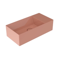 Immagine di Flaminia APPLIGHT 5025 DX lavabo L.50 P.25 cm, sospeso con piano rubinetteria a destra, senza troppopieno, colore terracotta finitura lucido AP5025DXTC
