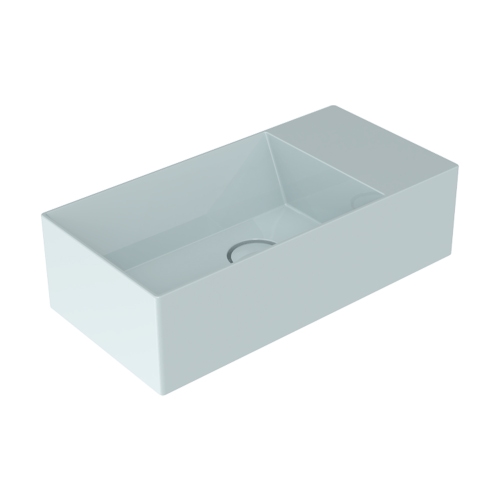 Immagine di Flaminia APPLIGHT 5025 DX lavabo L.50 P.25 cm, sospeso con piano rubinetteria a destra, senza troppopieno, colore azzurro polvere finitura lucido AP5025DXAP