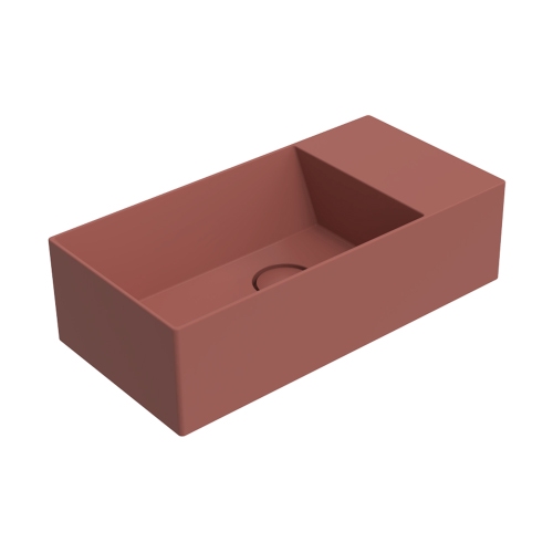 Immagine di Flaminia APPLIGHT 5025 DX lavabo L.50 P.25 cm, sospeso con piano rubinetteria a destra, senza troppopieno, colore uva finitura lucido AP5025DXUV