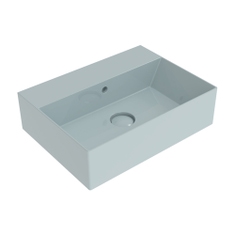 Immagine di Flaminia APPLIGHT 50 lavabo L.50 P.37 cm, da appoggio o sospeso con piano rubinetteria, con troppopieno, colore azzurro polvere finitura lucido AP5037AP