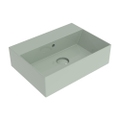 Immagine di Flaminia APPLIGHT 50 lavabo L.50 P.37 cm, da appoggio o sospeso con piano rubinetteria, con troppopieno, colore verde giada finitura lucido AP5037VG