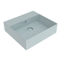 Immagine di Flaminia APPLIGHT 50 lavabo L.50 P.47 cm, da appoggio o sospeso con piano rubinetteria, con troppopieno, colore azzurro polvere finitura lucido AP5047AP