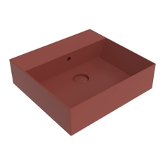 Immagine di Flaminia APPLIGHT 50 lavabo L.50 P.47 cm, da appoggio o sospeso con piano rubinetteria, con troppopieno, colore uva finitura opaco AP5047UV