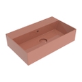 Immagine di Flaminia APPLIGHT 60 lavabo L.60 P.37 cm, da appoggio o sospeso con piano rubinetteria, con troppopieno, colore terracotta finitura lucido AP6037TC