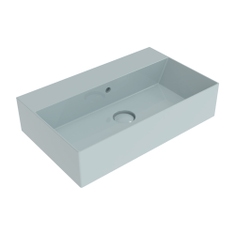 Immagine di Flaminia APPLIGHT 60 lavabo L.60 P.37 cm, da appoggio o sospeso con piano rubinetteria, con troppopieno, colore azzurro polvere finitura lucido AP6037AP