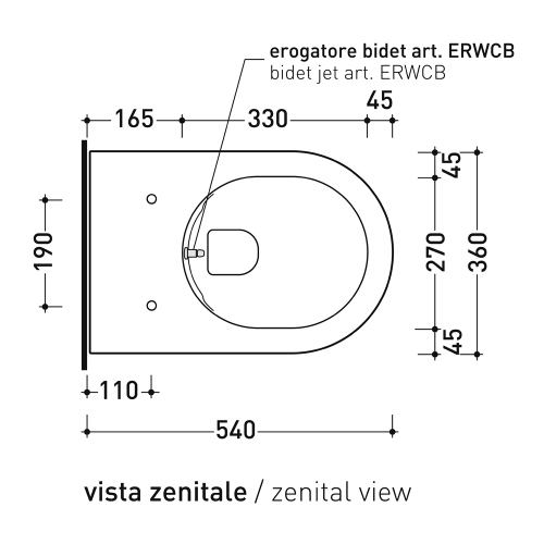 Immagine di Flaminia APP vaso sospeso con sistema goclean®, senza sedile, con erogatore bidet, colore bianco finitura lucido AP118GE