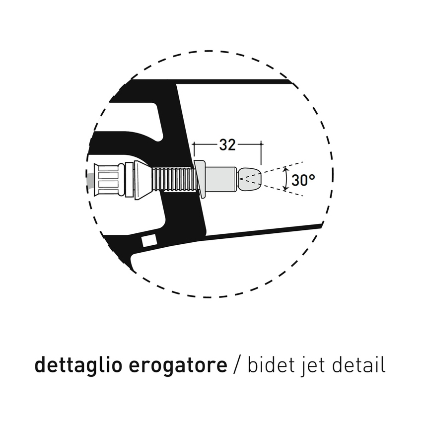 Immagine di Flaminia APP vaso sospeso con sistema goclean®, senza sedile, con erogatore bidet, colore bianco finitura lucido AP118GE