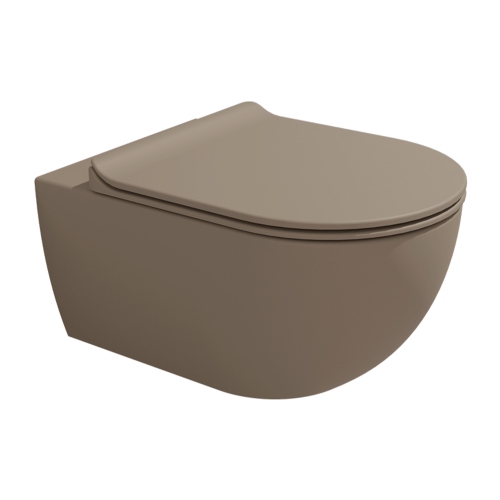 Immagine di Flaminia APP vaso sospeso con sistema goclean®, senza sedile, con erogatore bidet, colore fango finitura opaco AP118GEFAN