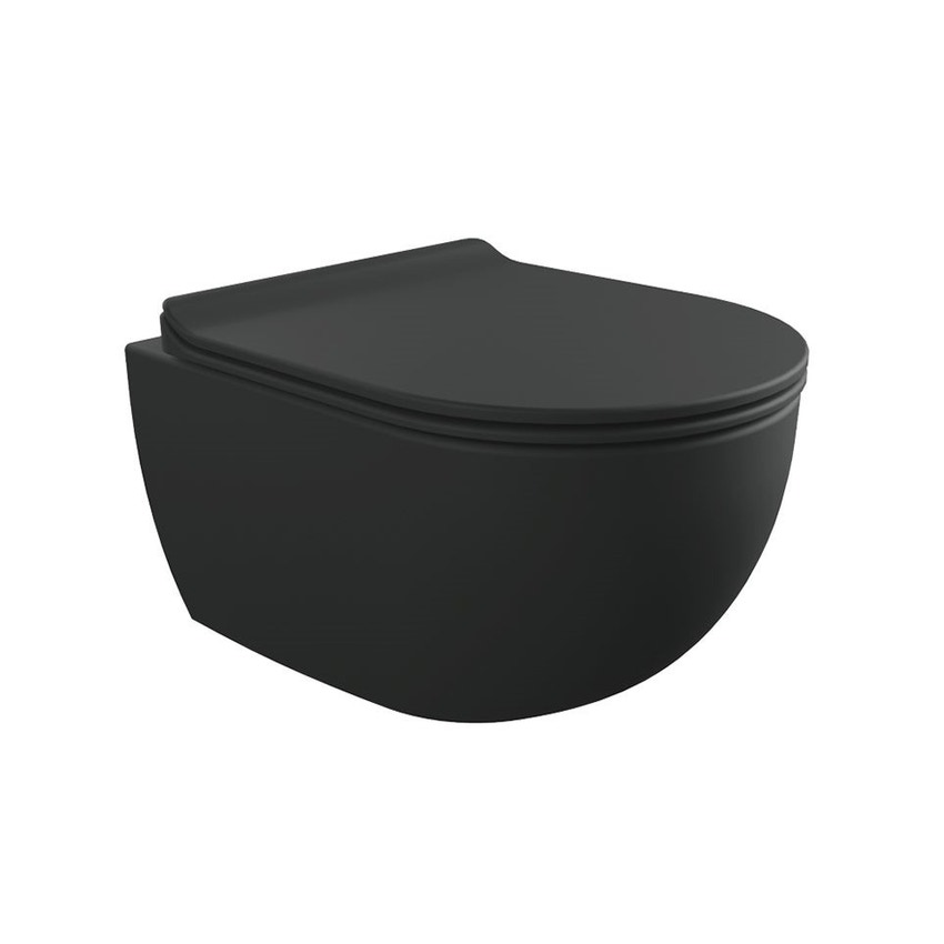 Immagine di Flaminia MINIAPP vaso sospeso con sistema goclean®, senza sedile, colore carbone finitura opaco AP119GCAR