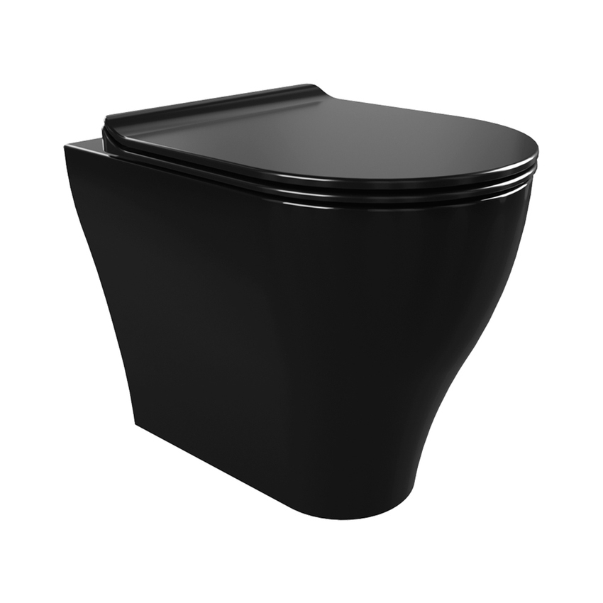 Immagine di Flaminia APP vaso back to wall con sistema goclean®, senza sedile, colore nero finitura lucido AP117GNER