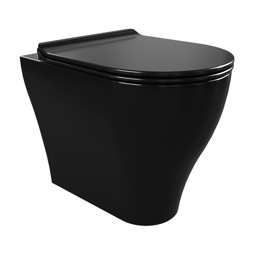 Immagine di Flaminia APP PLUS vaso back to wall con sistema goclean®, senza sedile, colore nero finitura lucido AP117RGNER