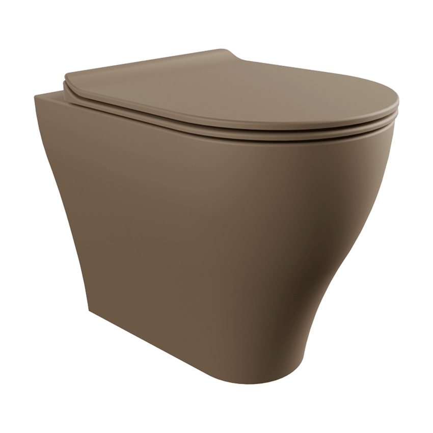 Immagine di Flaminia APP PLUS vaso back to wall con sistema goclean®, senza sedile, colore fango finitura opaco AP117RGFAN