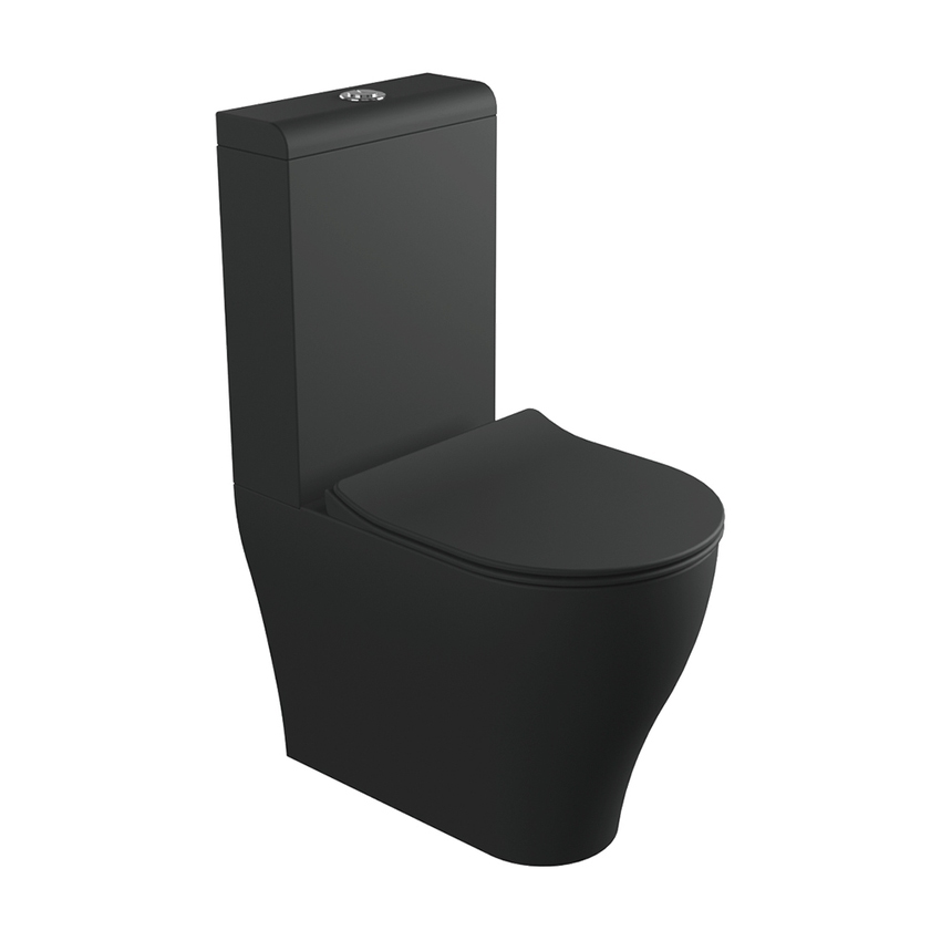 Immagine di Flaminia APP PLUS vaso monoblocco, con sistema goclean®, senza sedile, per ristrutturazioni, colore carbone finitura opaco AP116RGCAR