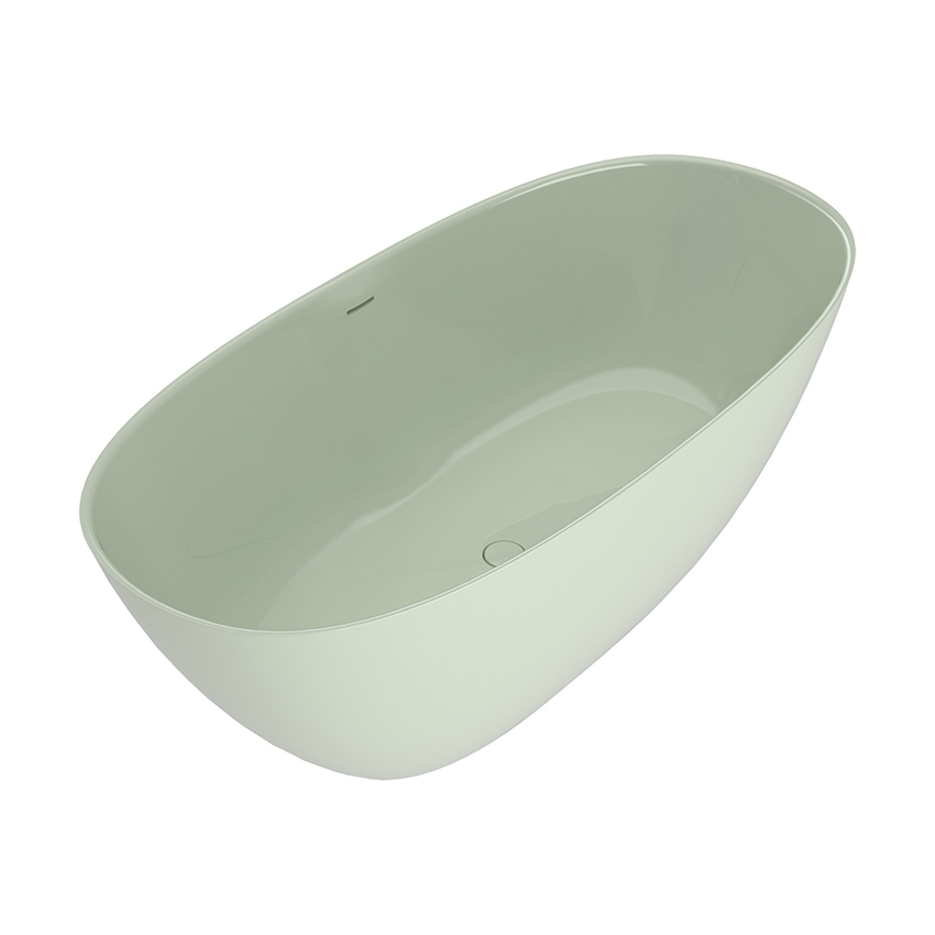 Immagine di Flaminia APP TUB vasca freestanding 160 cm, con troppopieno, colore verde giada finitura lucido AP160VVG