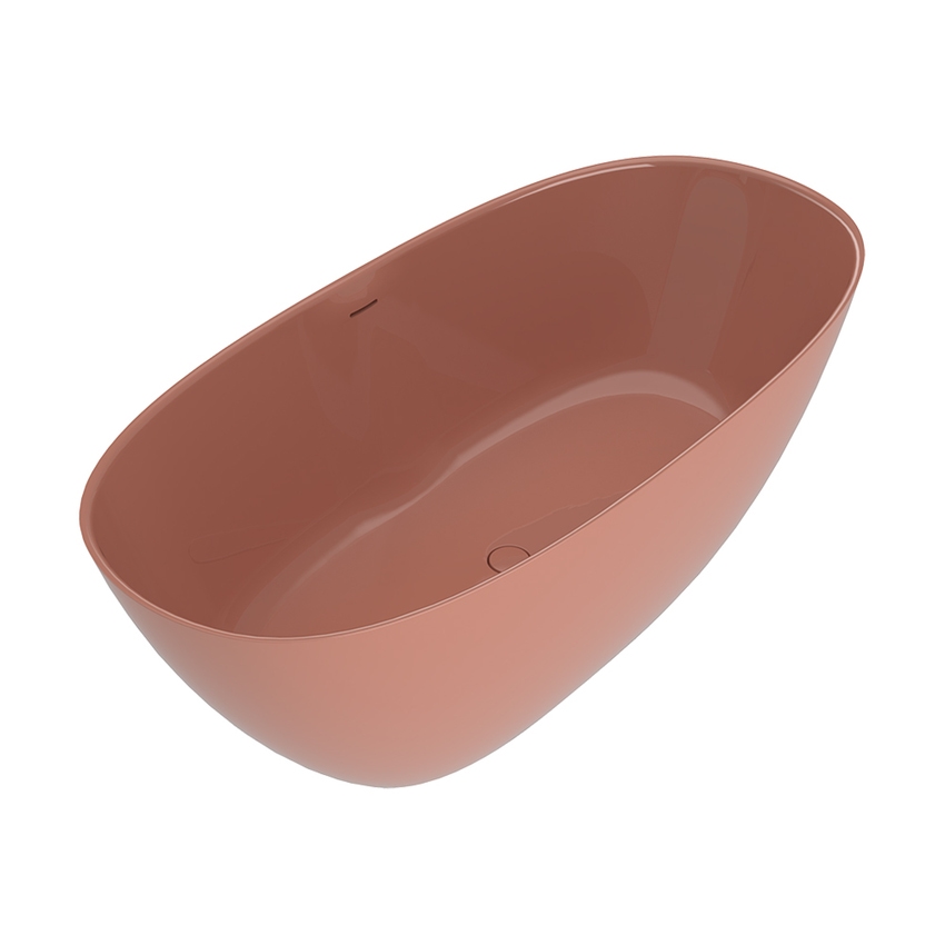 Immagine di Flaminia APP TUB vasca freestanding 160 cm, con troppopieno, colore terracotta finitura lucido AP160VTC