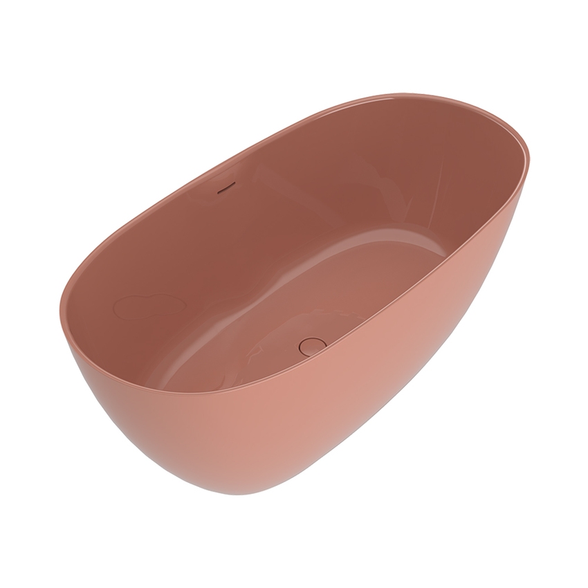 Immagine di Flaminia APP TUB vasca freestanding 145 cm, con troppopieno, colore terracotta finitura lucido AP145VTC