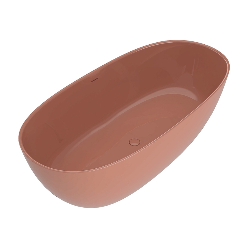 Immagine di Flaminia APP TUB vasca freestanding 170 cm, con troppopieno, colore terracotta finitura lucido AP170VTC