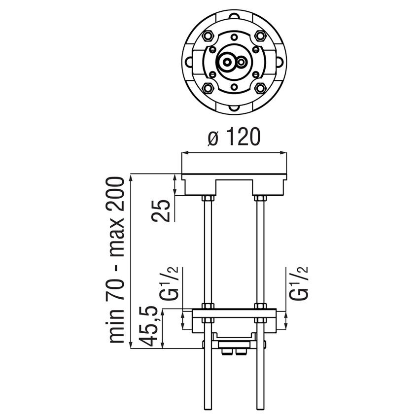 Immagine di Nobili Corpo incasso per miscelatore lavabo a soffitto WE00318