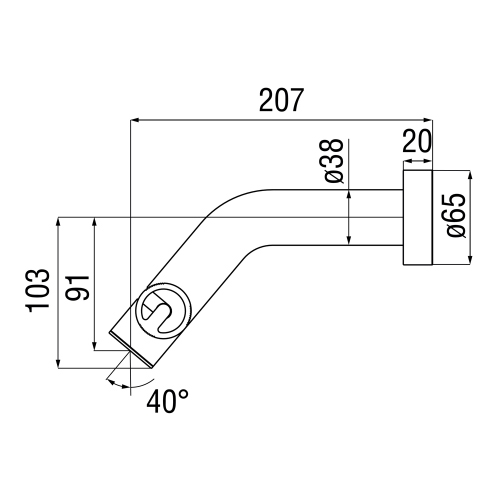 Immagine di Nobili SOLE bocca a parete per lavabo, senza scarico, senza corpo incasso, finitura inox spazzolato SO130198IX