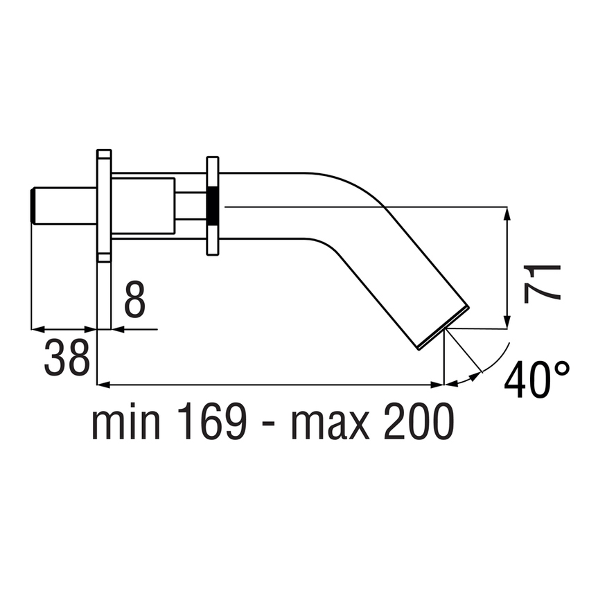 Immagine di Nobili SOLE batteria 3 fori a parete per lavabo, da incasso, senza scarico e senza corpo incasso, finitura inox spazzolato SO130298/EIX