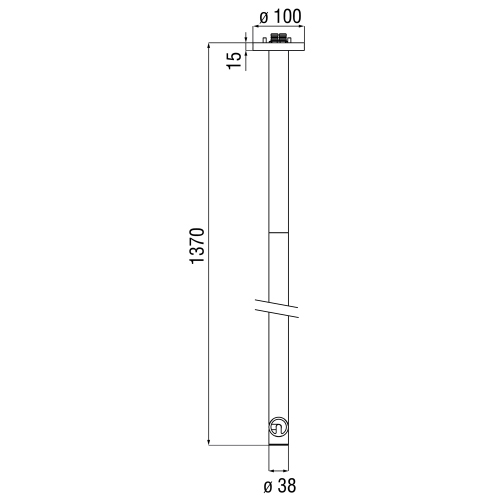 Immagine di Nobili SOLE miscelatore lavabo a soffitto, senza scarico e senza corpo incasso, finitura grafite spazzolato PVD SO130318/3EGUP