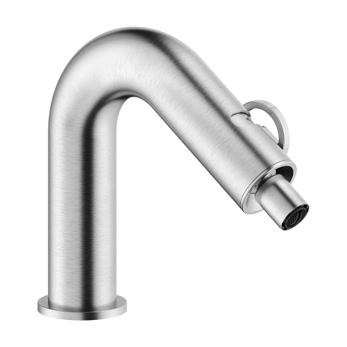 Immagine di Nobili SOLE miscelatore monocomando per bidet H.16 cm, senza scarico, finitura inox spazzolato SO130119/3IX