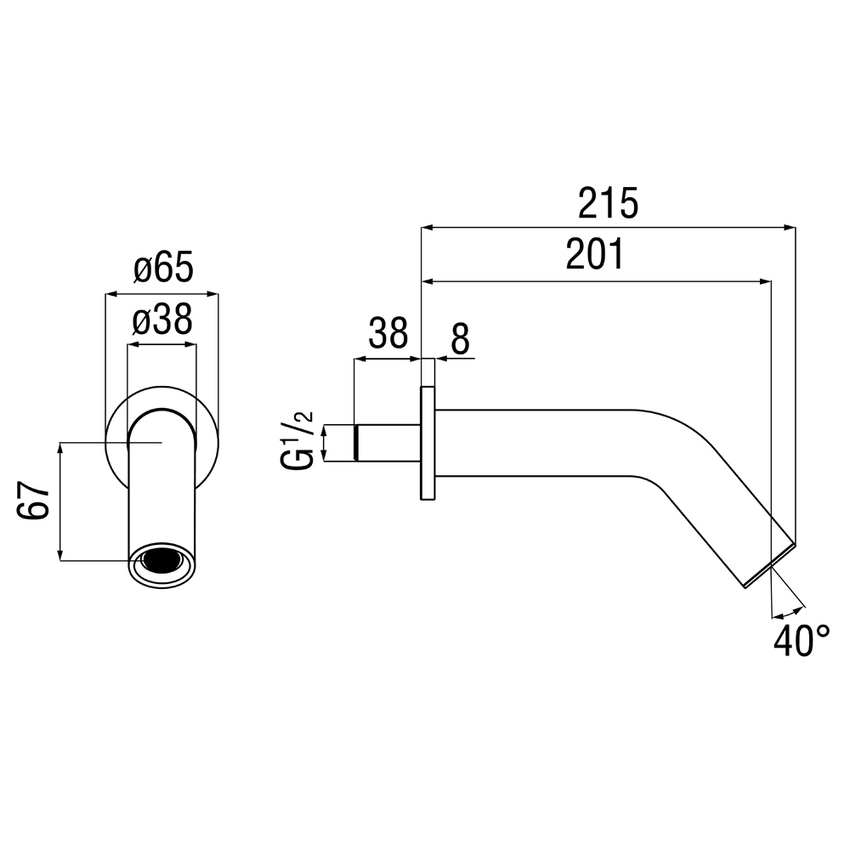 Immagine di Nobili SOLE soffione a parete P.22 cm, finitura inox spazzolato AD139/137IX