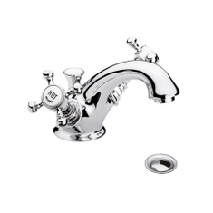 Immagine di Bellosta EDWARD gruppo lavabo monoforo, con scarico, finitura cromo 01-0805/1/C