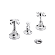 Immagine di Bellosta EDWARD batteria bidet 3 fori, con scarico, senza bocca, finitura dorato 04-0807/C