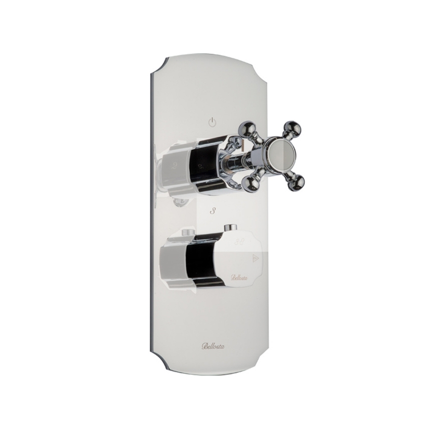 Immagine di Bellosta EDWARD miscelatore termostatico ad incasso per doccia, senza corpo incasso, 1 uscita, finitura cromo 01-0812/K/E