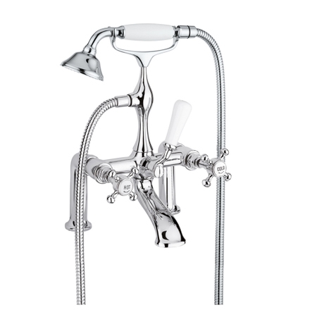 Immagine di Bellosta EDWARD gruppo vasca con raccordi per bordo vasca, con deviatore, doccetta e flessibile 150 cm, finitura cromo 01-0801/4/C