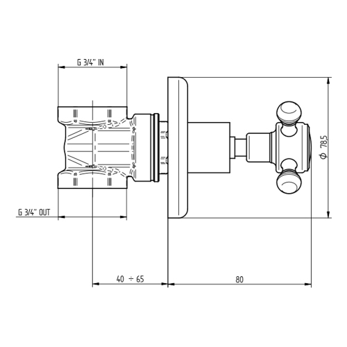 Immagine di Bellosta EDWARD saracinesca, senza corpo incasso, finitura cromo 01-0832/2/E