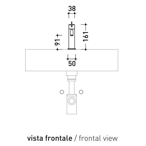 Immagine di Flaminia STIL miscelatore monocomando H.16 cm, per lavabo, con leva clinica, senza scarico, finitura acciaio spazzolato ST3050DACC