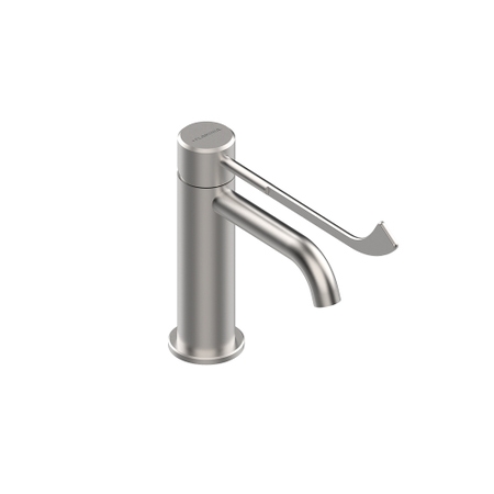 Immagine di Flaminia STIL miscelatore monocomando H.16 cm, per lavabo, con leva clinica, senza scarico, finitura acciaio spazzolato ST3050DACC