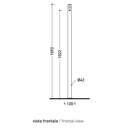 Immagine di Flaminia STIL miscelatore monocomando freestanding H.109 cm, per lavabo, senza scarico, corpo incasso incluso, finitura acciaio spazzolato ST3052ACC