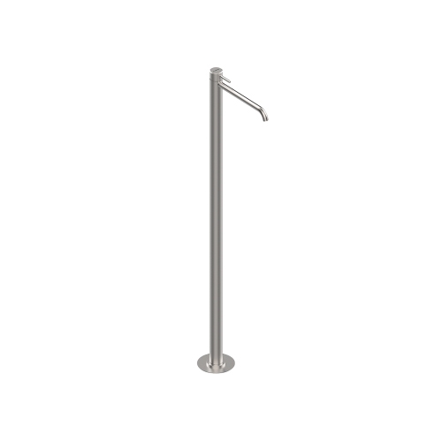 Immagine di Flaminia STIL miscelatore monocomando freestanding H.109 cm, per lavabo, senza scarico, corpo incasso incluso, finitura acciaio spazzolato ST3052ACC