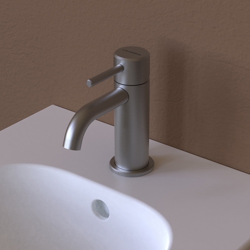 Immagine di Flaminia STIL miscelatore monocomando per bidet, finitura acciaio spazzolato ST4070ACC