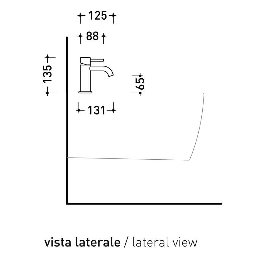 Immagine di Flaminia STIL miscelatore monocomando per bidet, finitura acciaio spazzolato ST4070ACC