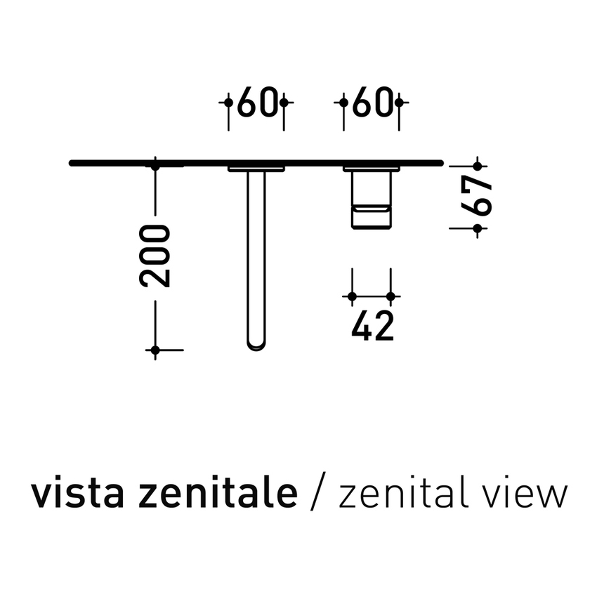 Immagine di Flaminia STIL miscelatore monocomando P.20 cm ad incasso per lavabo, senza scarico, corpo incasso incluso, finitura acciaio spazzolato ST3059ACC
