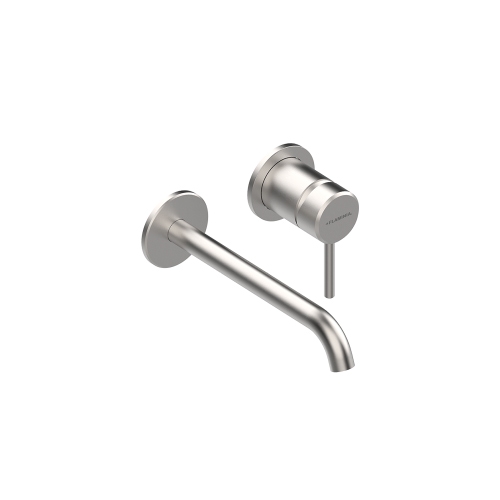 Immagine di Flaminia STIL miscelatore monocomando P.20 cm ad incasso per lavabo, senza scarico, corpo incasso incluso, finitura acciaio spazzolato ST3059ACC