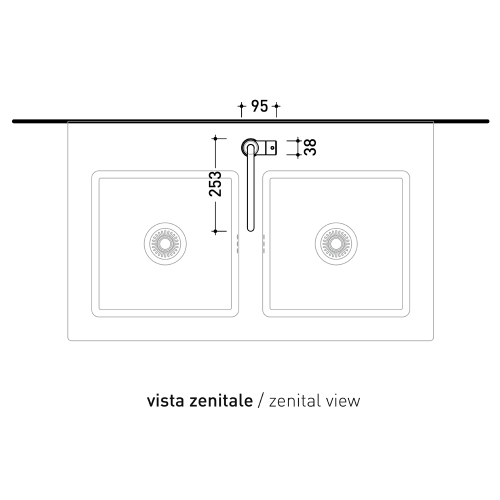 Immagine di Flaminia STIL miscelatore monocomando per lavello da cucina, senza scarico, finitura acciaio spazzolato ST200ACC