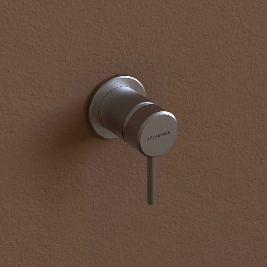 Immagine di Flaminia STIL miscelatore monocomando ad incasso per doccia, corpo incasso incluso, finitura acciaio spazzolato ST2560ACC