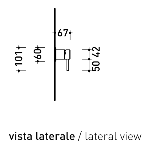Immagine di Flaminia STIL miscelatore monocomando ad incasso per doccia, corpo incasso incluso, finitura acciaio spazzolato ST2560ACC