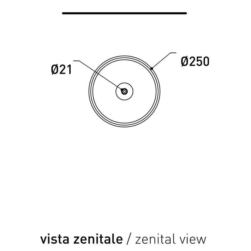 Immagine di Flaminia STIL soffione doccia rotondo Ø 25 cm, con braccio doccia a soffitto, finitura acciaio spazzolato ST2083ACC