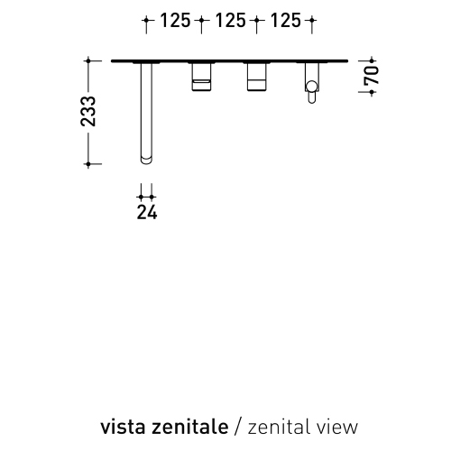Immagine di Flaminia STIL set vasca con miscelatore monocomando ad incasso, deviatore, bocca di erogazione, flessibile, doccetta e supporto doccetta, corpo incasso incluso, finitura acciaio spazzolato ST2570ACC