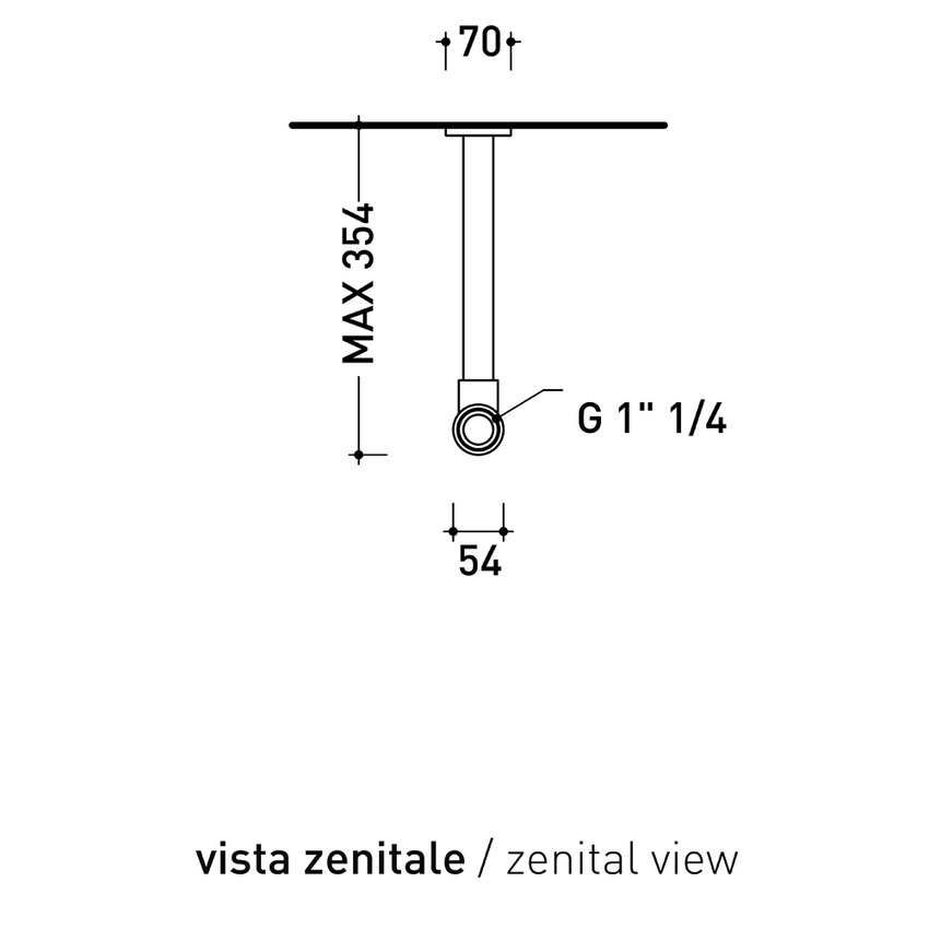 Immagine di Flaminia STIL sifone per lavabo 1 1/4", finitura acciaio spazzolato STSIFLXACC