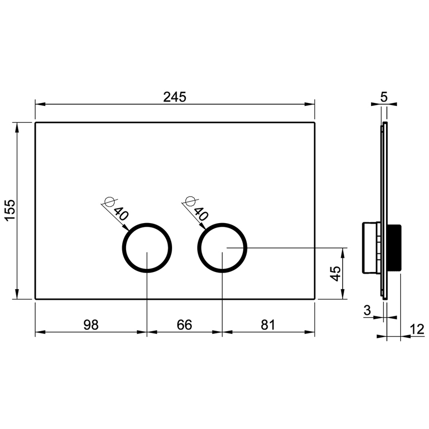 Immagine di Gessi ANELLO TOTAL LOOK placca di finitura per Geberit Sigma 8 e 12, finitura cromo 54623#031