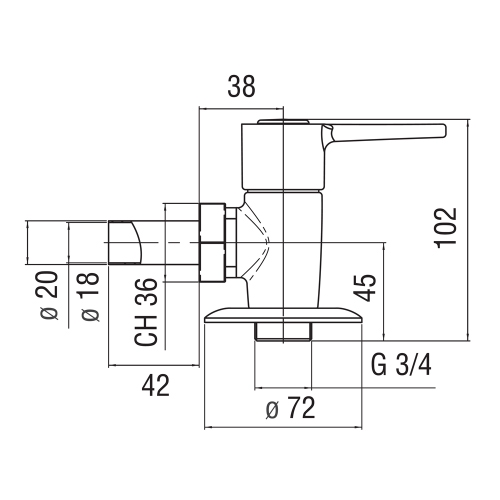 Immagine di Nobili Rubinetto passo rapido esterno, finitura cromo AV00112CR