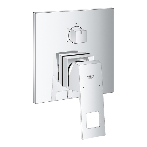 Immagine di Grohe EUROCUBE miscelatore monocomando doccia, 3 vie, con deviatore, finitura cromo 24094000